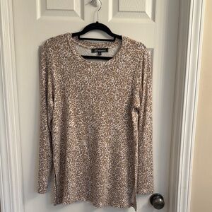 Tan Leopard Print Women's Sweater